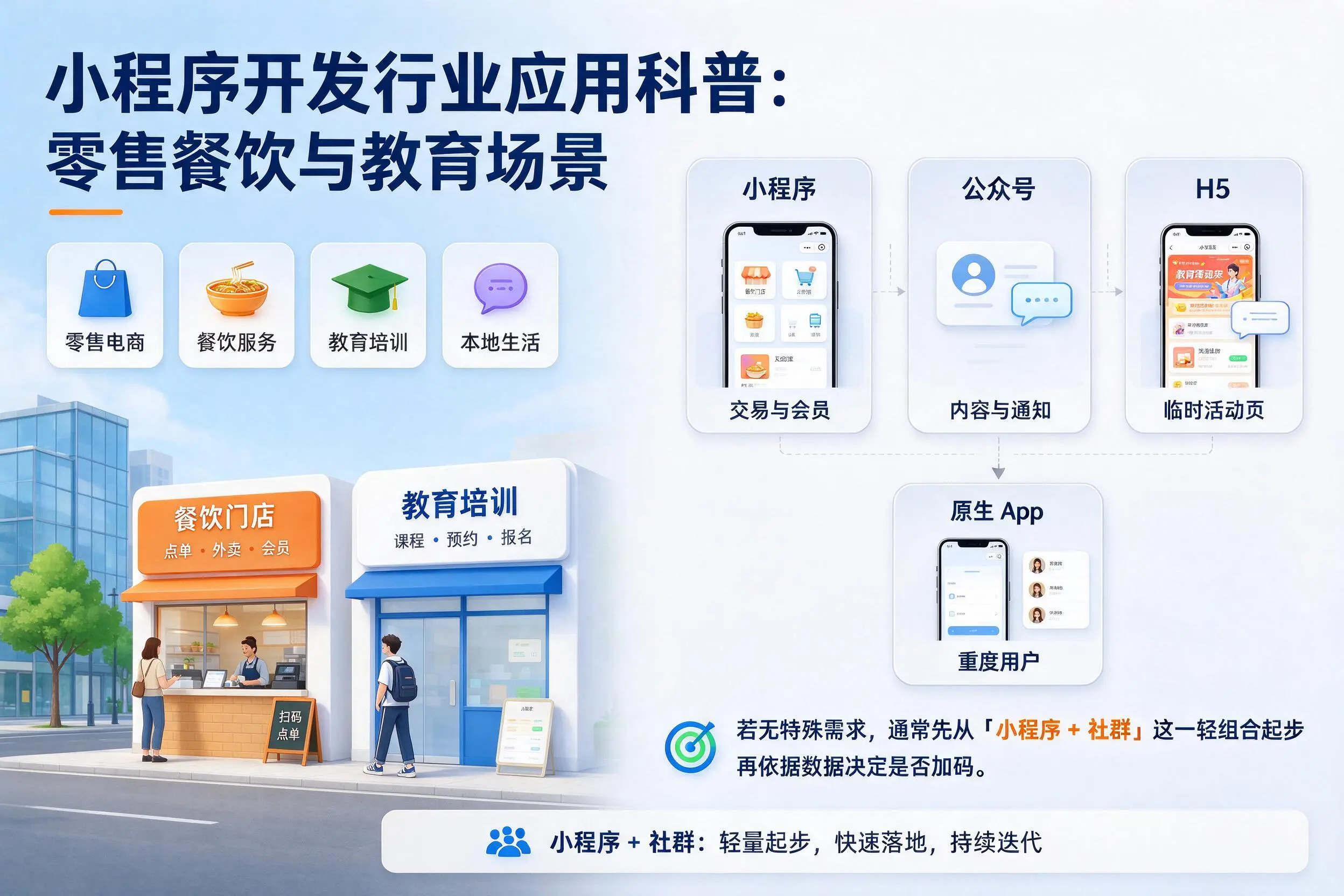 襄阳小程序开发行业应用科普:零售餐饮与教育场景