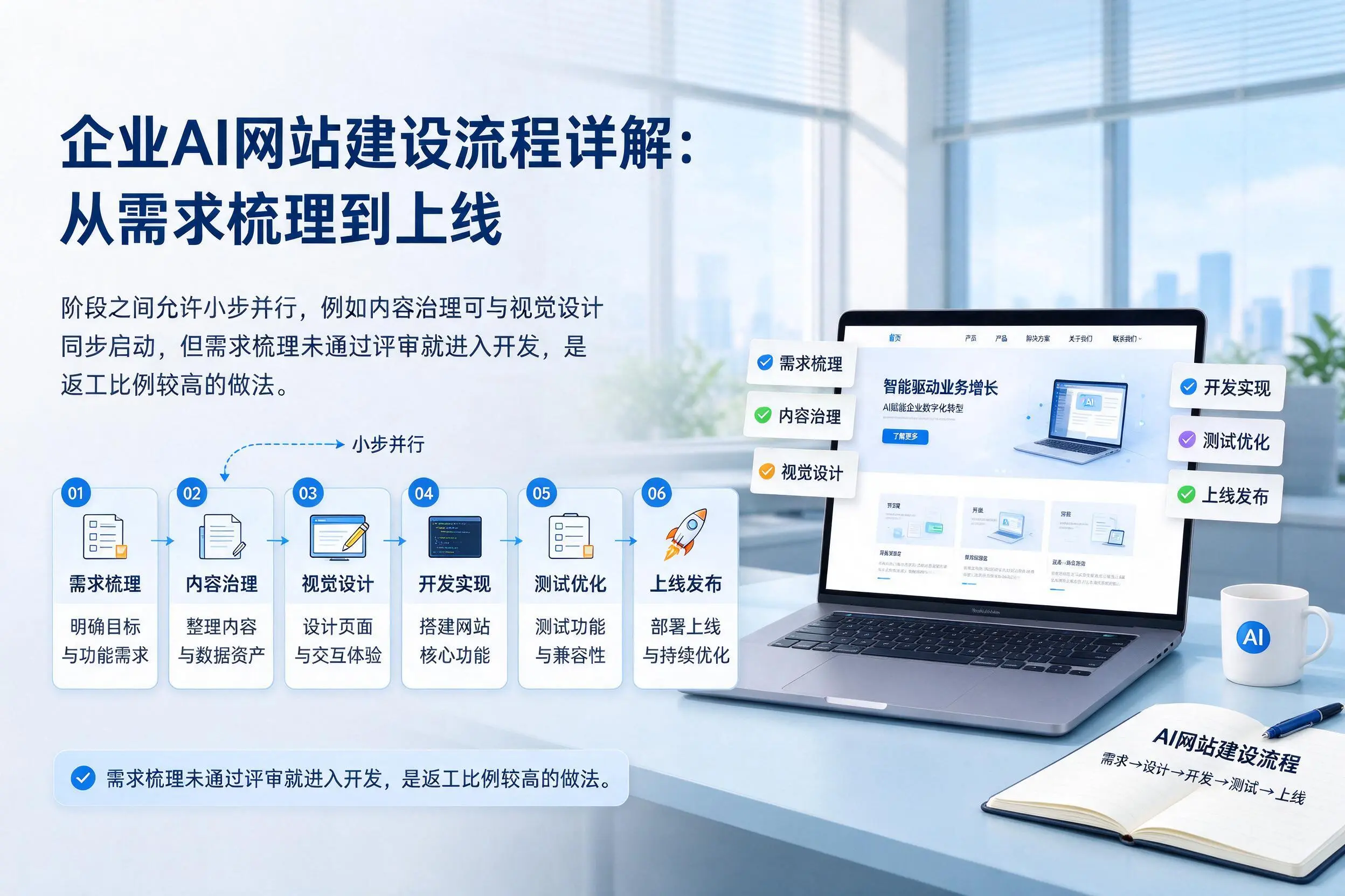 襄阳企业AI网站建设流程详解：从需求梳理到上线