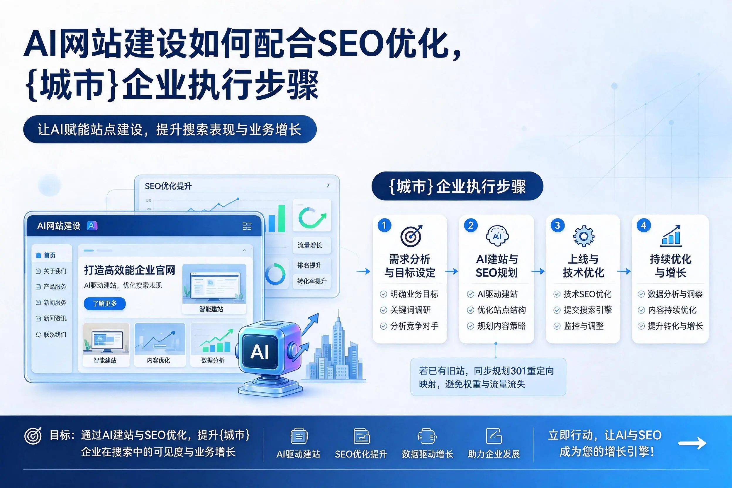 AI网站建设如何配合SEO优化，襄阳企业执行步骤