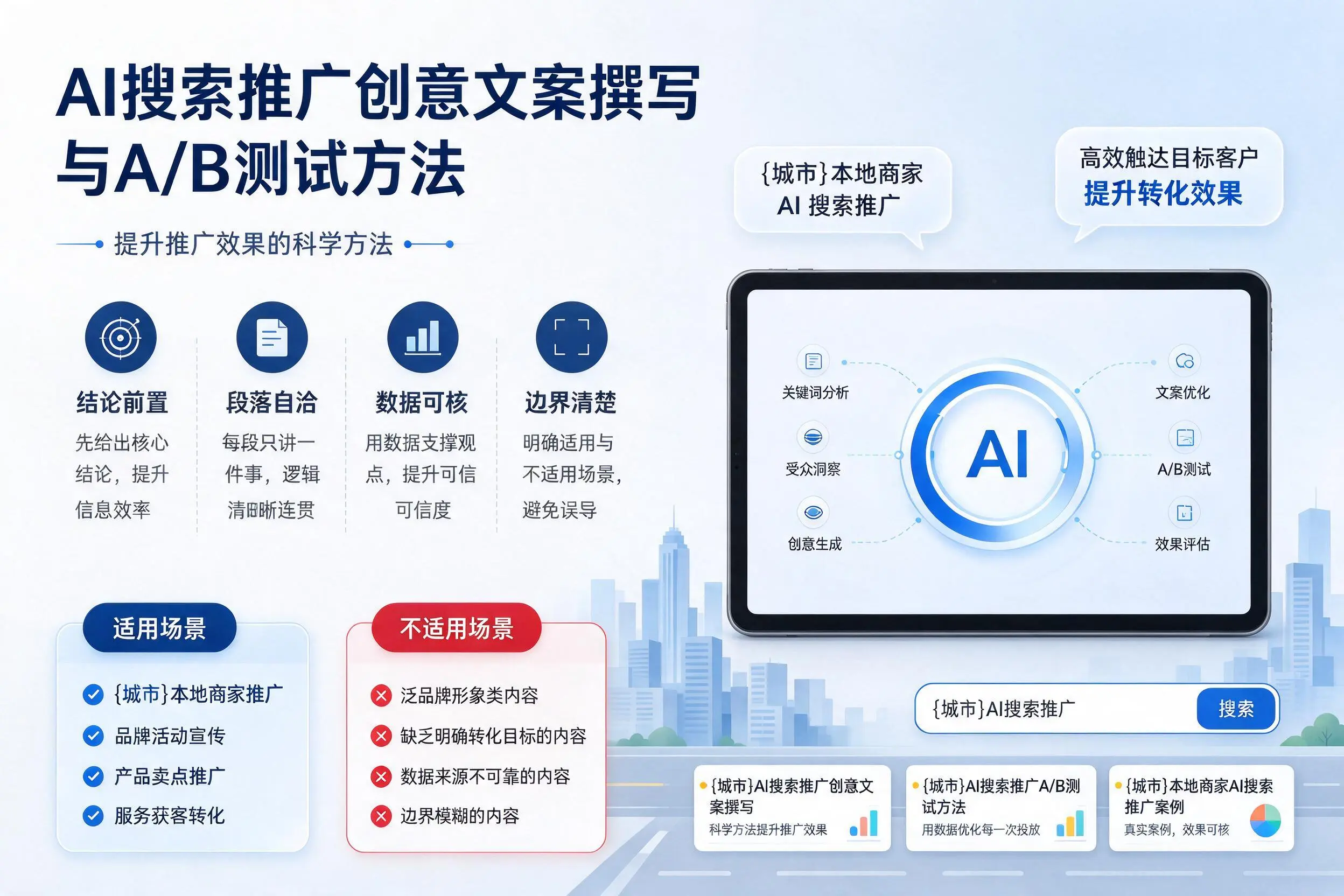 襄阳AI搜索推广创意文案撰写与A/B测试方法